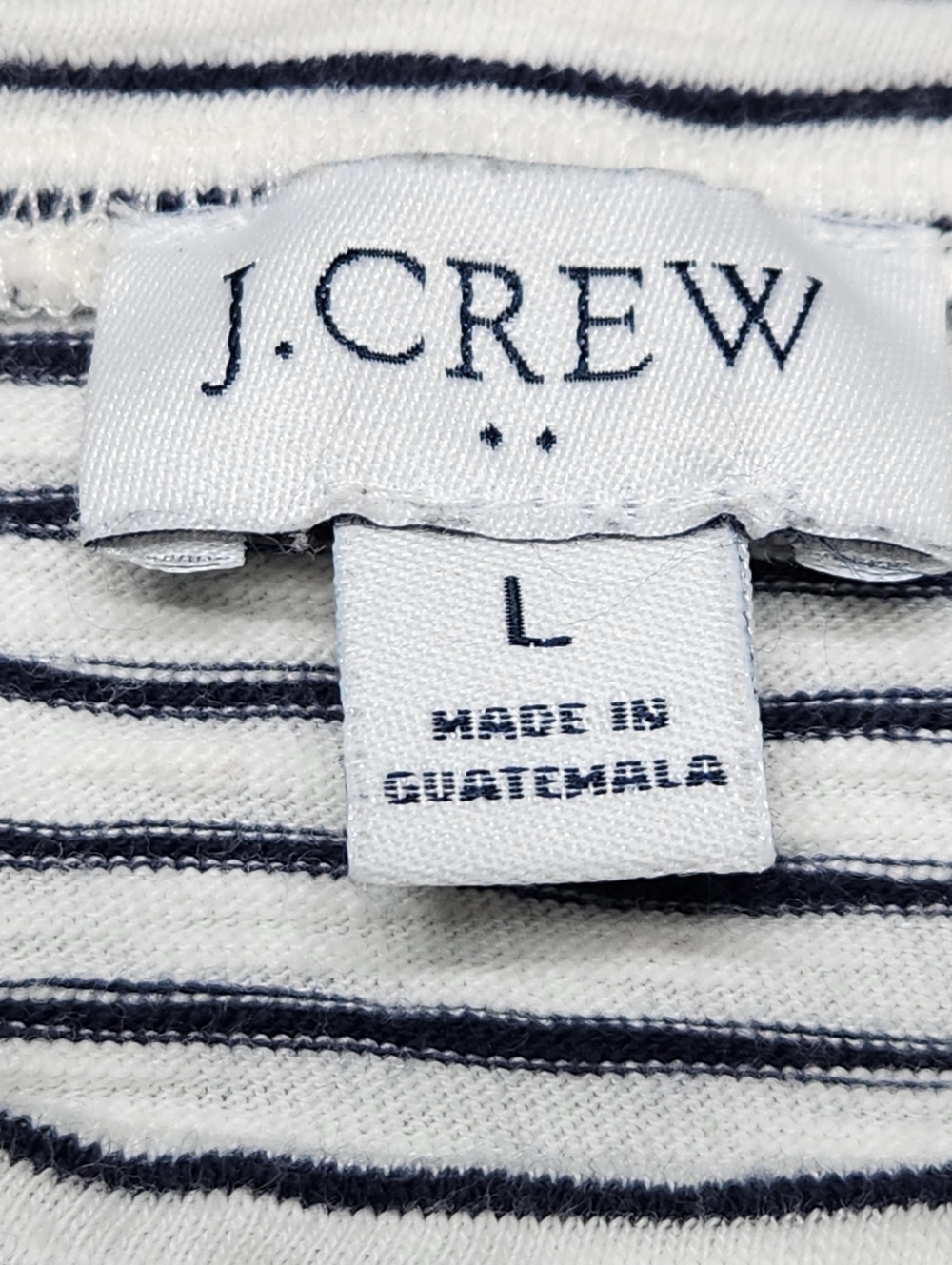 J.Crew Striped Mini Dress Tie Waist Sleeveless Cotton White Navy L - Picture 4 of 7